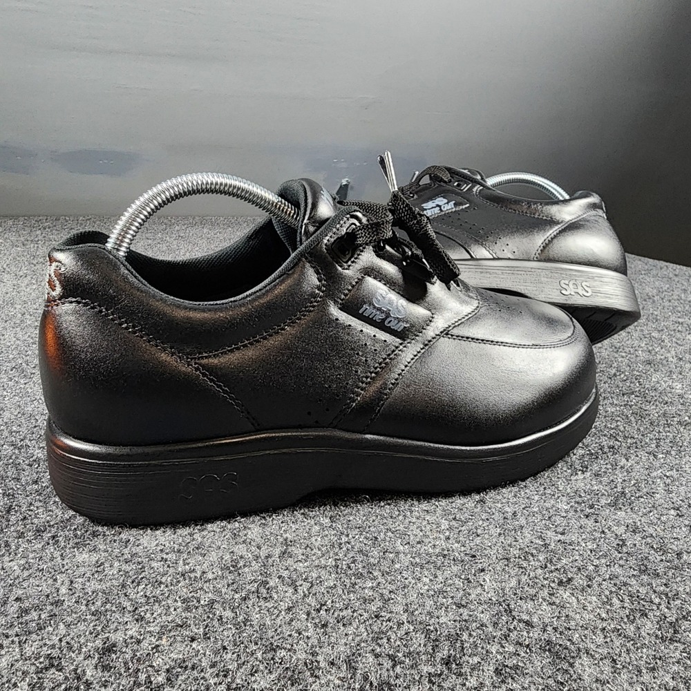 NWOB SAS Time Out Walking Shoes Mens 8 Triple Wide Black Leather Comfort Shoes